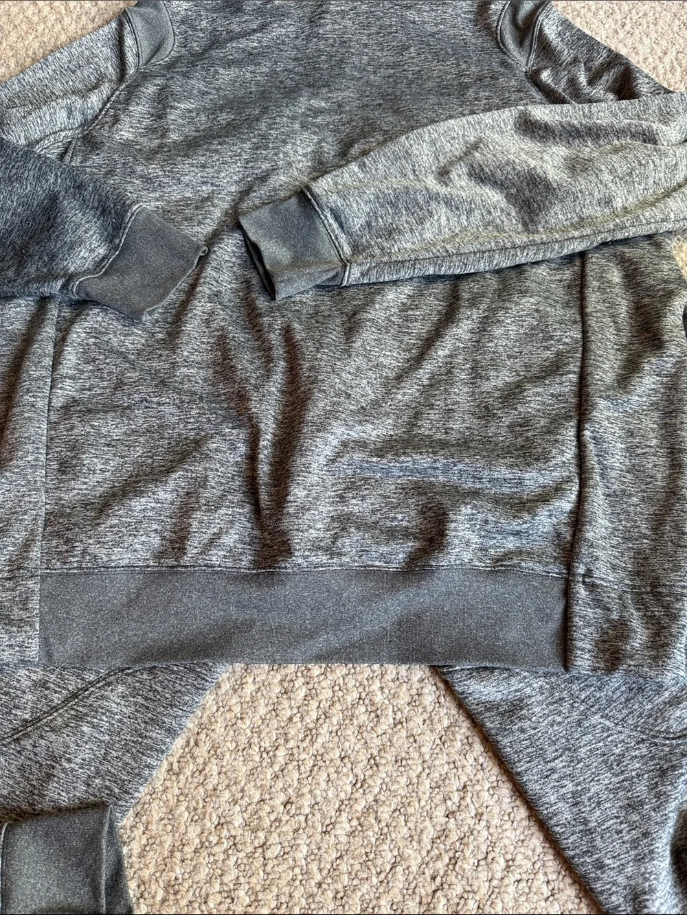 Jordan Men’s Gray Heather Hoodie & Joggers Set with Red logo top 3xl pants 2xl.